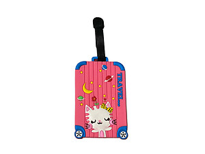 Pink Travel Tag ~ Travel Suitcase ID Luggage Tag and Suitcase Label