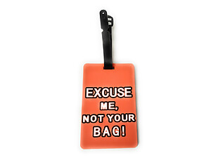 Orange Not Your Bag ~ Travel Suitcase ID Luggage Tag and Suitcase Label