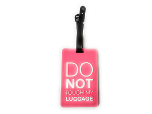 Pink Do Not Touch ~ Travel Suitcase ID Luggage Tag and Suitcase Label