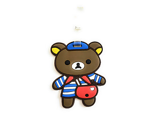 Bear with Red Bag ~ Travel Suitcase ID Luggage Tag and Suitcase Label