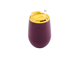 Maroon and Yellow Stemless 12 oz Insulated Acrylic Wine Cup