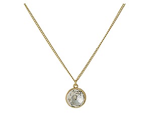 Goldtone Clear Rhinestone Pendant Necklace