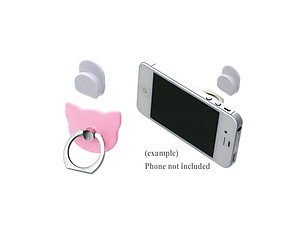 Pink Cat Head Premium Universal Smartphone Mount Ring Hook