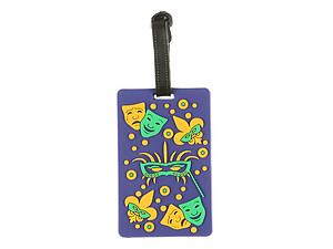 Mardi Gras Masks ~ Travel Suitcase ID Luggage Tag and Suitcase Label