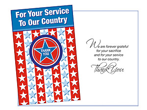For Your Service ~ Thank You Card