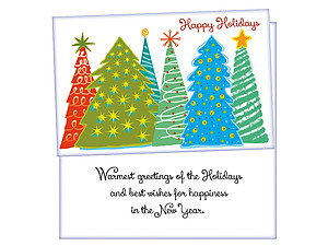 Best Wishes For Happiness ~ 6 Pack Holiday Greeting Cards