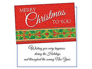 Wishing You Every Happiness ~ 6 Pack Holiday Greeting Cards