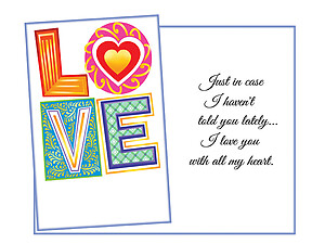With All My Heart ~ Expressions of LOVE Greeting Card