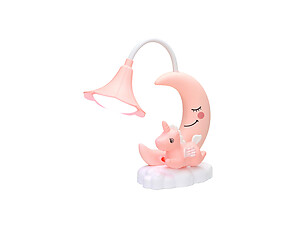 Pink Unicorn Crescent LED Light Little Table Lamp for Kids