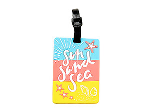 Sun Sand Sea ~ Travel Suitcase ID Luggage Tag and Suitcase Label