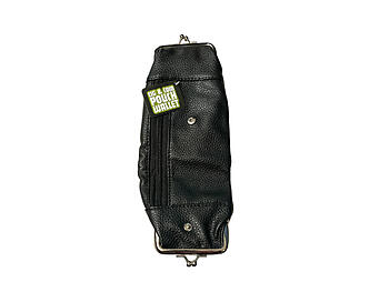 Black Cigarette Pouch Wallet with Snap Clasp Closure