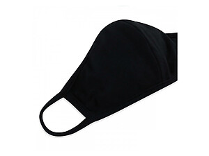 Black Reusable Solid Color T-Shirt Cloth Face Mask with Seam