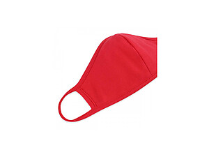 Red Reusable Solid Color T-Shirt Cloth Face Mask with Seam