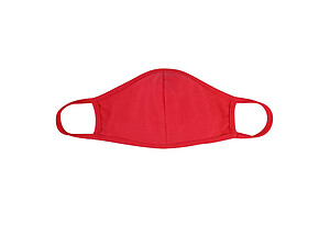 Red Reusable Solid Color T-Shirt Cloth Face Mask with Seam