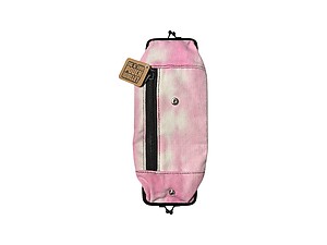 Pink Tie Dye Canvas Cigarette Pouch Wallet with Snap Clasp Closure