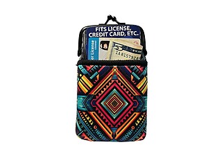 Colorful & Fun Neoprene Cigarette Pouch with Snap Clasp Closure