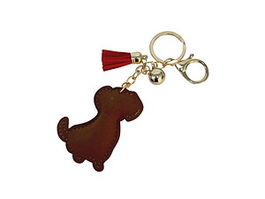 Labrador Retriever Tassel Bling Faux Suede Stuffed Pillow Key Chain Handbag Charm