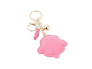 Dog Face Tassel Bling Faux Suede Stuffed Pillow Key Chain Handbag Charm