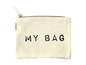 My Bag Small Cotton Canvas Cosmetic Zipper Eco Pouch Bag