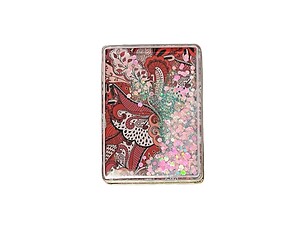 Glitter Paisley Pattern Printed Double Compact Mirror