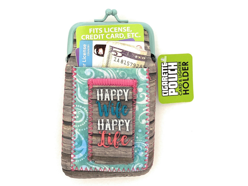 Fun & Colorful Neoprene Cigarette Pouch with Lighter Holder