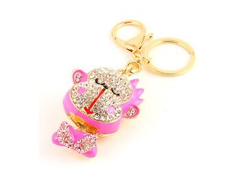 Rhinestone Monkey Keychain