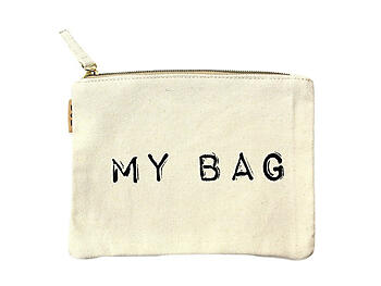 My Bag Small Cotton Canvas Cosmetic Zipper Eco Pouch Bag