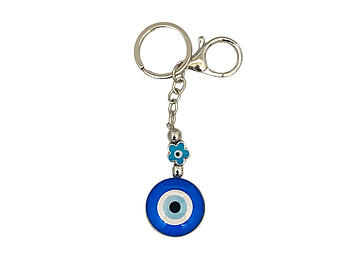 Evil Eye Silver Claw Hook Pendant Keychain Handbag Charm