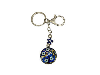 Evil Eye Silver Claw Hook Pendant Keychain Handbag Charm