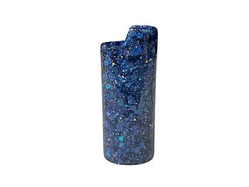 Blue Glitter Shell Lighter Case Cover Holder Fits Bic Lighters