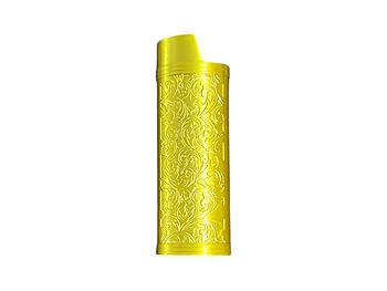 Light Gold Filigree Metal Shell Lighter Case Cover Holder Fits Bic Lighters