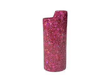 Pink Glitter Shell Lighter Case Cover Holder Fits Bic Lighters