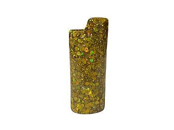 Gold Glitter Shell Lighter Case Cover Holder Fits Bic Lighters