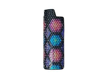 Hexagon & Diamond Rhinestone Metal Shell Lighter Case Cover Holder Fits Bic Lighters