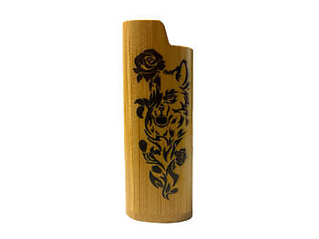 Wood Print Design Lighter Case Cover Holder Fits Bic Lighters