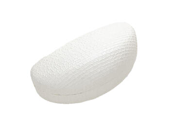 White Animal Skin Pattern Hard Clamshell Eyeglass/Sunglass Case